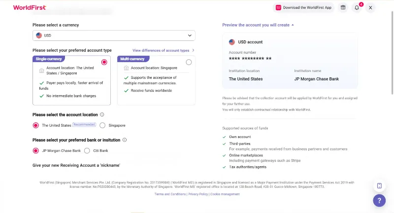 Add the World Account as a withdrawal method on Upwork