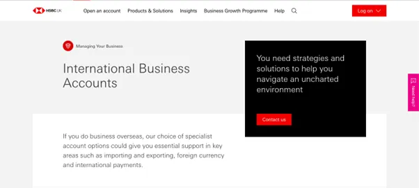 HSBC UK’s International Business Account