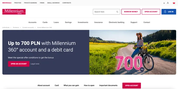 Bank Millenium’s 360 Account
