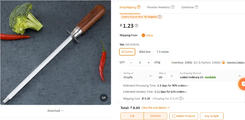 Product 1: Kitchen knife sharpener