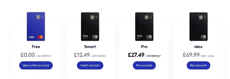 How Tide charges for UK payments and transfers