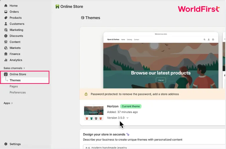 Tùy chỉnh giao diện website bán hàng trên Shopify với theme đơn giản, dễ nhìn