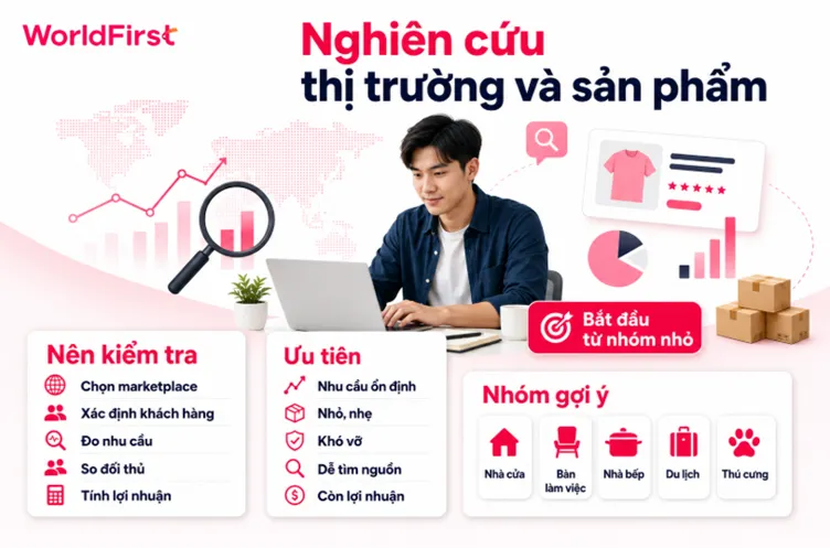 Ưu tiên sản phẩm nhỏ gọn, có nhu cầu ổn định như phụ kiện nhà cửa, du lịch, chăm sóc thú cưng