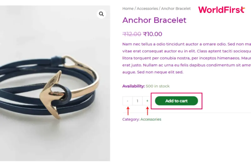 Nhấn Add to cart để thêm sản phẩm muốn mua vào giỏ