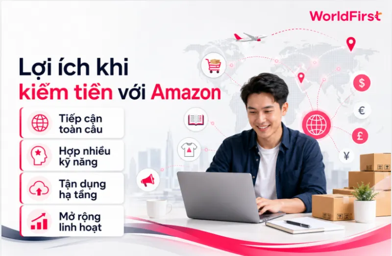 Amazon giúp người bán tiếp cận nhiều thị trường và tận dụng hạ tầng thương mại điện tử sẵn có