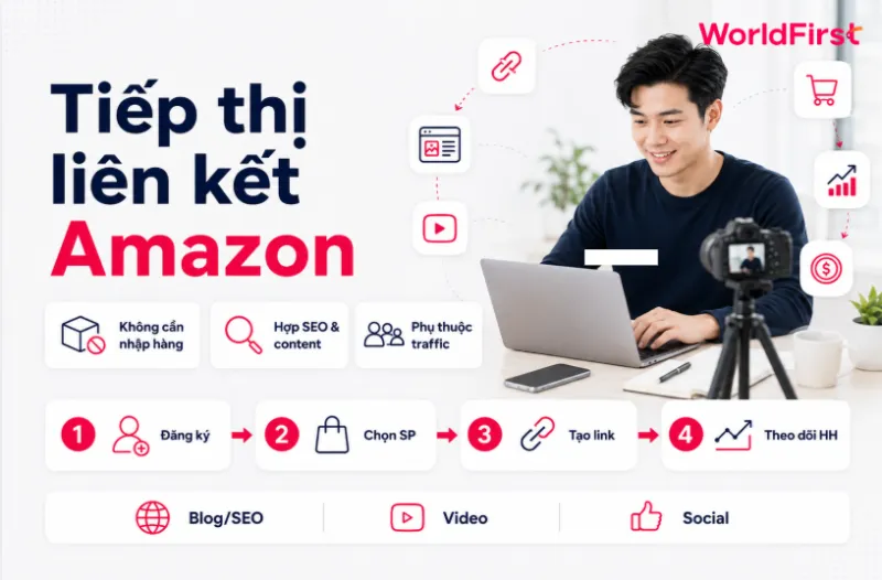 Người làm tiếp thị liên kết Amazon nhận thu nhập trên hoa hồng mỗi đơn đủ điều kiện