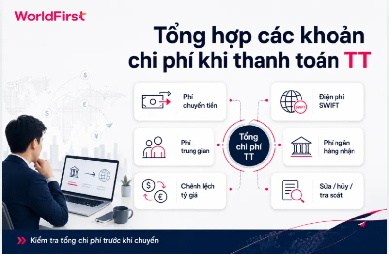 Doanh nghiệp phải chịu phí chuyển, điện phí, phí ngân hàng nhận/trung gian