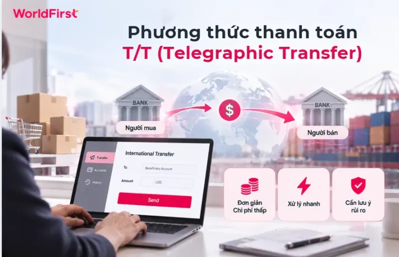 Thanh toán T/T có thủ tục đơn giản, thời gian xử lý nhanh và chi phí thấp