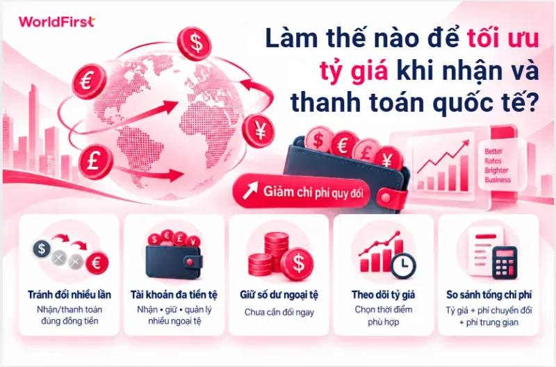 Bạn nên hạn chế quy đổi nhiều lần, sử dụng tài khoản đa tiền tệ để tối ưu tỷ giá hối đoái