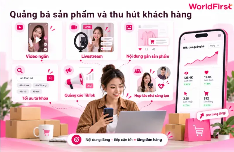 Có thể tiếp cận khách hàng qua video ngắn, livestream và các nội dung có gắn sản phẩm