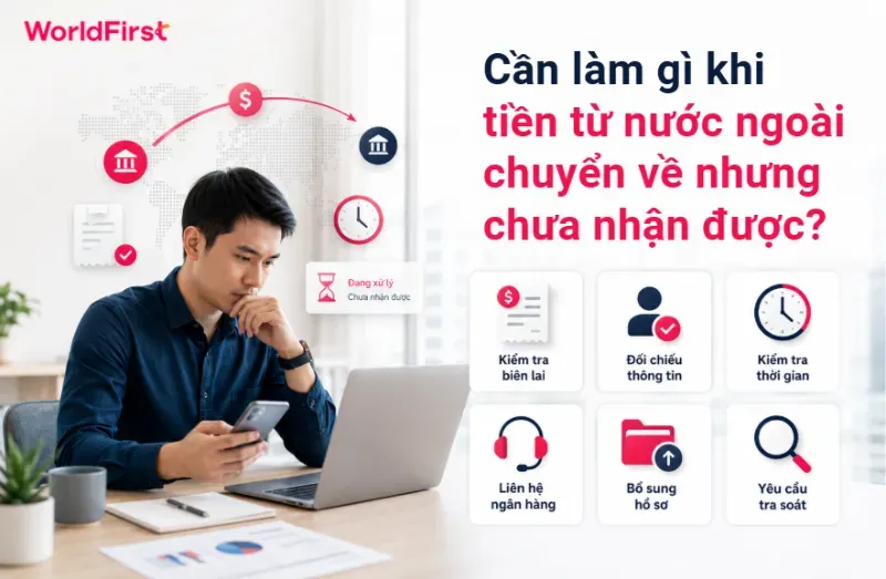 Bạn nên kiểm tra biên lai, thông tin người nhận, thời gian xử lý và yêu cầu tra soát