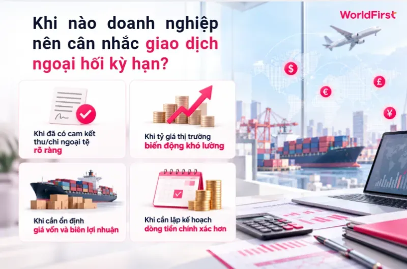 Bạn nên cân nhắc tỷ giá kỳ hạn khi đã có cam kết thu chi rõ ràng hoặc tỷ giá biến động khó lường