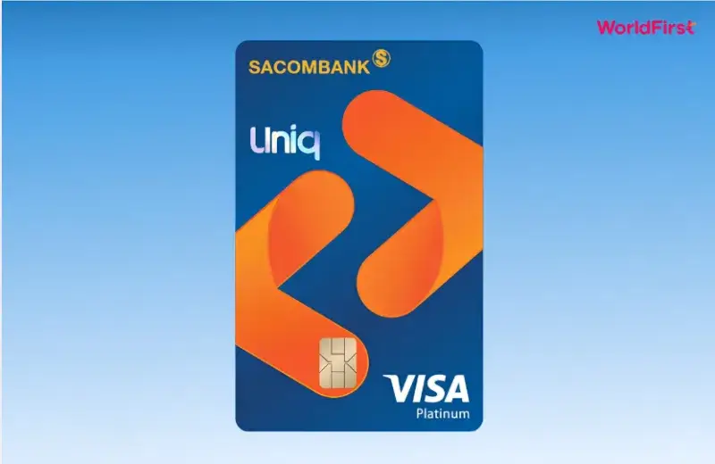 Sacombank Visa UNIQ Platinum tích hợp thẻ tín dụng và thẻ ghi nợ