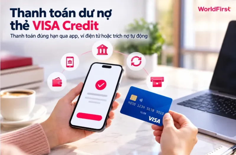 Bạn có thể thanh toán dư nợ tín dụng qua internet banking, ví điện tử hoặc giao dịch trực tiếp