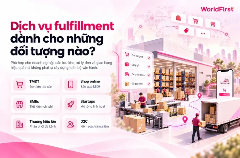 Dịch vụ fulfillment phù hợp với doanh nghiệp TMĐT, cửa hàng trực tuyến, SMEs, Startups