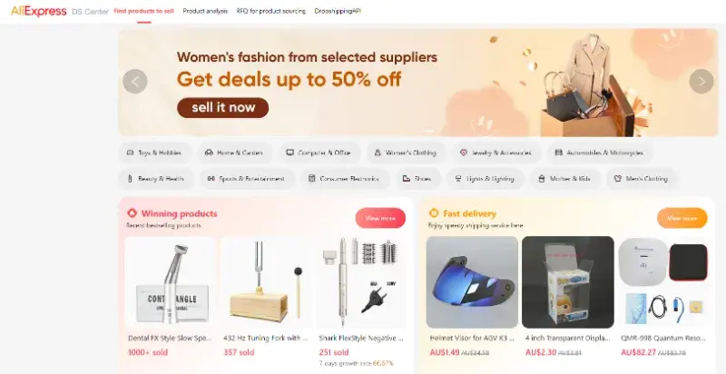 Find products to dropship
