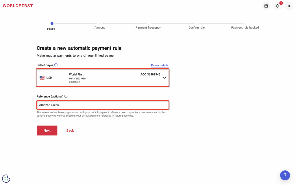 How to set up automatic transfers for recurring payments