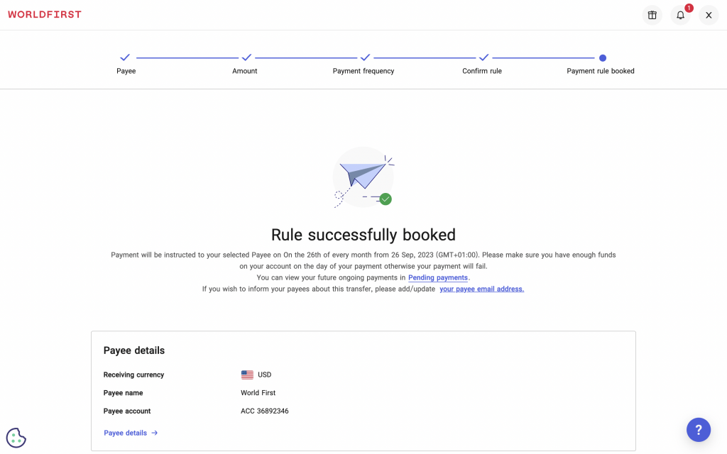 How to set up automatic transfers for recurring payments