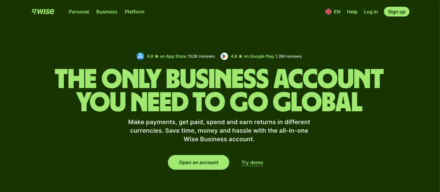 Wise Business is a global payments platform