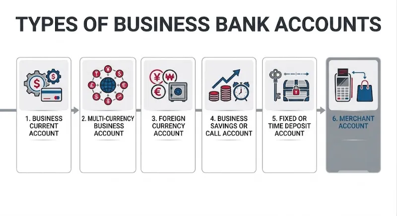 Business bank account types: six options explained