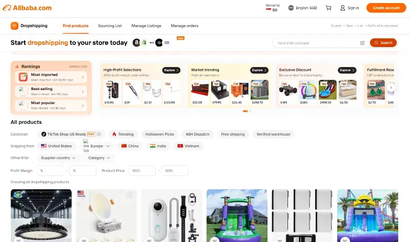 Step 1: Sign up on Alibaba